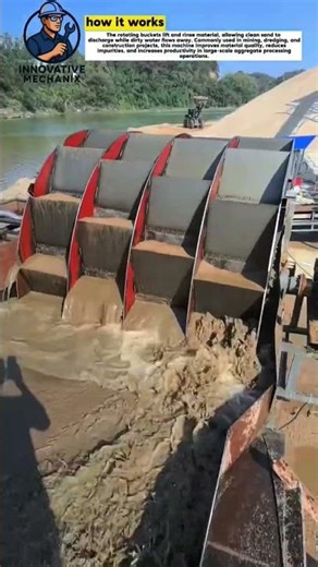 Massive Sand Washing Wheel Separating Mud and Minerals in Seconds