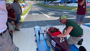 Contestants compete at Soap Box Derby in Akron