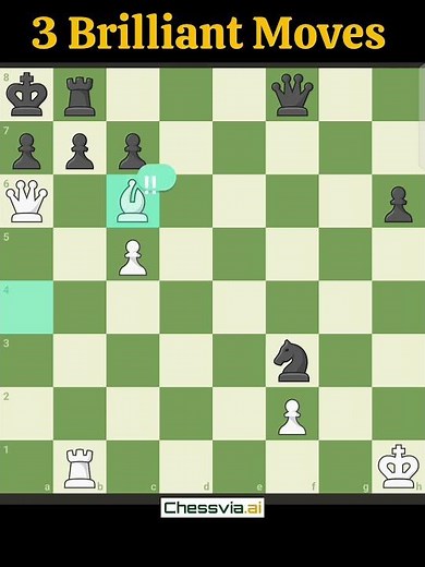 3 Brilliant Moves 🤫🤯 #music #chess #checkmate