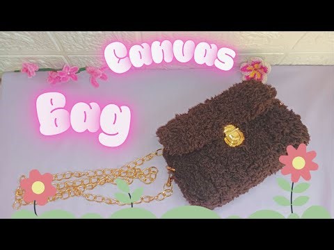 Plastic Canvas Bag Idea | Easy Handmade Sling Bag✨