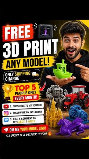 I’ll Print ANY 3D Model for You (FREE Offer 🔥