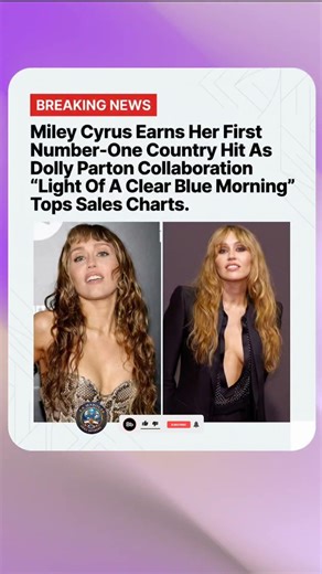 Miley Cyrus Makes HISTORY with Dolly Parton! 🤠 #shorts #trending #viral