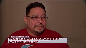 Storm collapses ceiling in Pasadena apartment complex