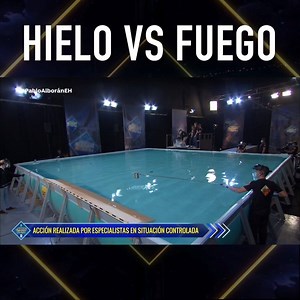 92K views · 709 shares | Hielo vs Fuego 流 #piscina #fuego #hielo #lucha #frio #calor #ciencia #PabloAlboránEH | El Hormiguero | Facebook