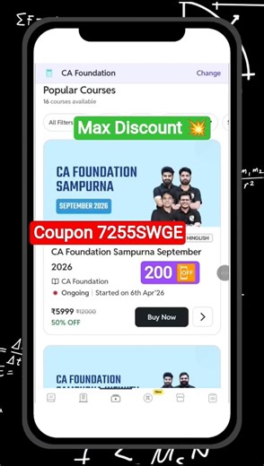 CA Foundation Sampurna Infinity september 2026 Batch ✅ Ca foundation sampurna sep 2026 coupon code