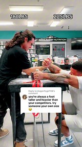 45K views · 596 reactions | standing up straight he’s taller I believe. Also I just sit here at work people walk in and challenge me and I go for it regardless of their size (: He was incredibly strong though and got close. Said he pinned my friend before who got second place in super heavies division in a tournament. | Etienne Waite | Facebook