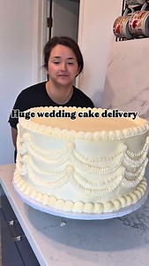 1.4K views | It’s giving cheese wheel to me… what is the biggest cake you have ever seen? #weddingcake #16inchcake #homebakery #cakedecorator #vintagecake #cakedelivery | Cafe.Rachel | Facebook