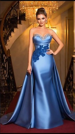 Stunning Blue Maxi Evening Gowns | Elegant Formal Dresses 2025🩵👗💙👗🩵