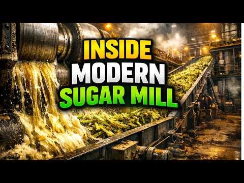 🎬 Inside a Modern Sugar Mill | Complete Sugar Production Process Tour 🏭🔥