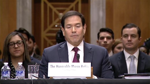 'Let's just be clear about the record': Marco Rubio sits in shame as Chris Coons addresses Trump's comments denigrating NATO allies