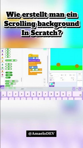 Wie erstellt man ein Scrolling background in Scratch? #Scratch #scratchtutorial