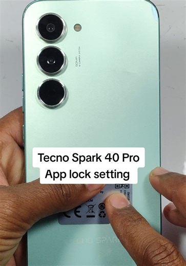 Ajuste de bloqueo de aplicaciones en Tecno Spark 40 Pro