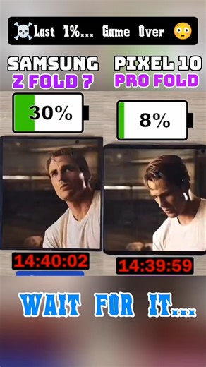 💥💀SAMSUNG Z FOLD 7 vs PIXEL 10 PRO FOLD BATTERY TEST!! #samsung #pixel #tech