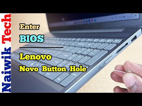 How to enter BIOS in Lenovo Ideapad Slim 3 Laptop using the Novo Button Hole