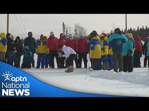 Learning about snow snake games at the Dene events of the Arctic Winter Games | APTN News