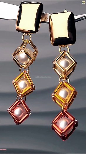 1.1M views · 11K reactions | DIY Awesome Design Pearl Earrings 朗朗 | Wedding Decoration Ideas | Facebook