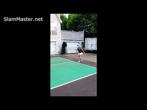 Sue Carnevale using the Slam Master Pickleball Training/Drill/Practice Paddle www.SlamMaster.net