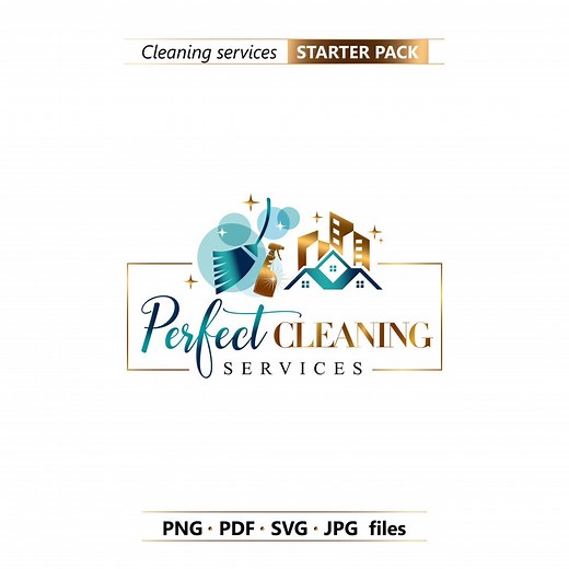 Cleaning Service Logo Design | Premade Business Branding (digital Files) 57 - Etsy