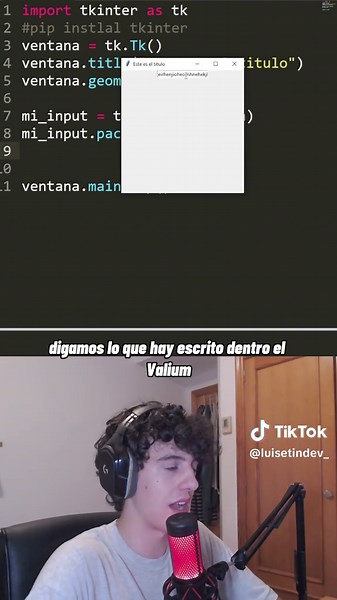 Parte 4 - {tkinter} Input del usuario . . . #python #java #javascript #programacion