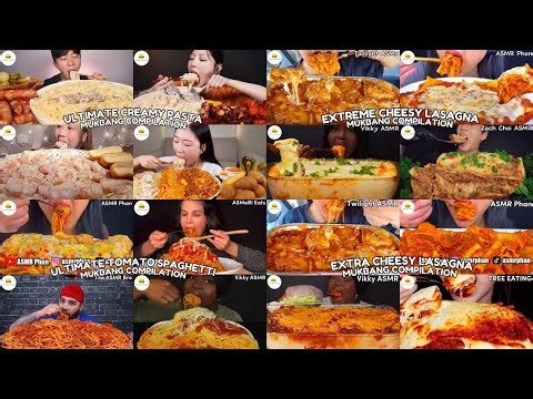 ASMR | 2 HOUR ULTIMATE LASAGNA VS PASTA MUKBANG COMPILATION |