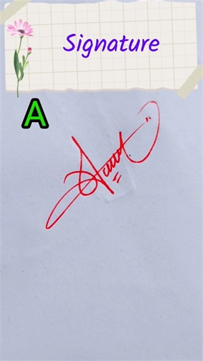Stylish A Signature Tutorial | Professional Signature Idea #shorts