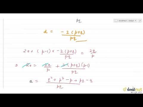 If the sum of p terms of an AP is q and the sum of q terms is p, then show that the sum of `p+q`