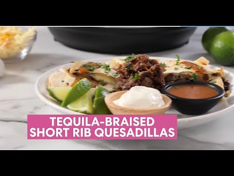 Instant Pot Duo Crisp Tequila Braised Short Rib Quesadillas
