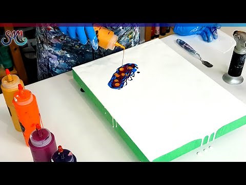 NEW SERIES! Gorgeous Acrylic Pour Painting with Paint and WATER Only | Dutch Pour + SWIPE😲
