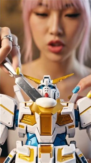 Gundam Cake ASMR | Metallic Softness | Cinematic AI Mukbang #asmr #mukbang #oddlysatisfying