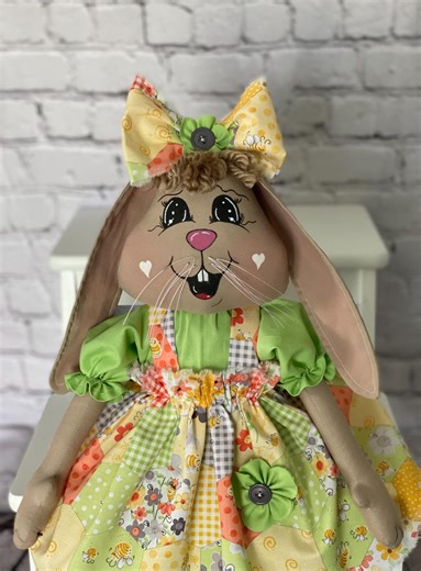 Handmade Large Bunny Doll Rabbit Whimsical Primitive Country Farmhouse Home Decor - Etsy