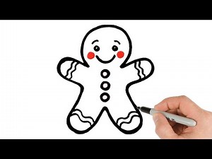 How to Draw Gingerbread Man | Step-by-Step Tutorial!