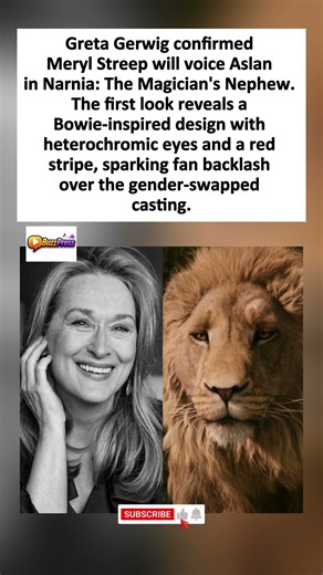Meryl Streep is voicing Aslan in Greta Gerwig's narnia.