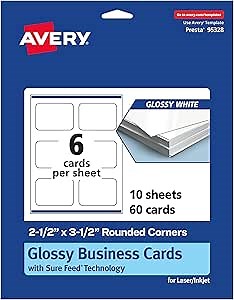 Avery Printable Postcards, 4.25" x 5.5", Glossy White, 100 Blank Postcards for Inkjet and Laser Printers (8383)
