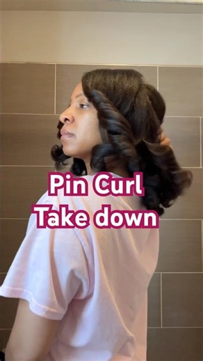 How I take down my pin curls 💖 #silkpress