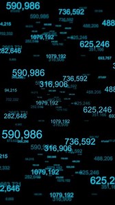 Floating random numbers data background. Big data, analytics, analysis concept