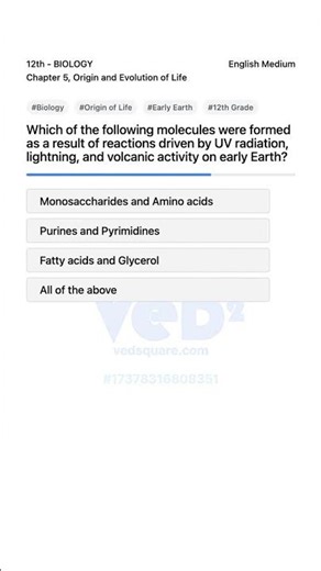 Origin of Life Molecules Early Earth Biology 12th