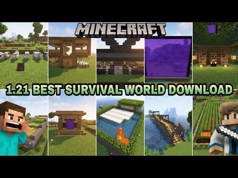 1.21 MINECRAFT BEST SURVIVAL WORLD DOWNLOAD AND TRUE FOR PE | 1.21 BEST WORLD #minecraft