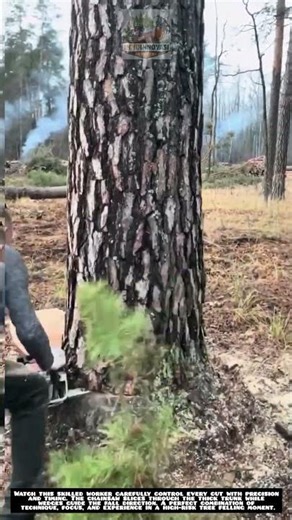 Extreme Tree Cutting Skills – Perfect Chainsaw Control 🌲🪚