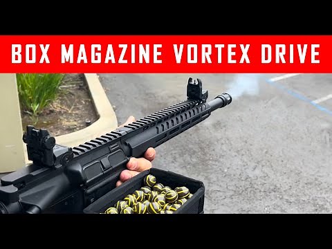 Shooting Demo MCS Paintball Box Magazine With High Performance Vortex Drive #mcs