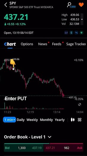 Trading options on Webull for beginners - How to make money with a PUT position #stockmarket