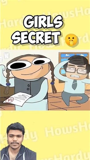Girls Secret 🤫 #shorts #hardtoonz #comedy