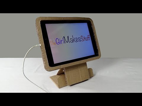 DIY iPad Stand from Cardboard | Rotatable and Tiltable iPad Holder