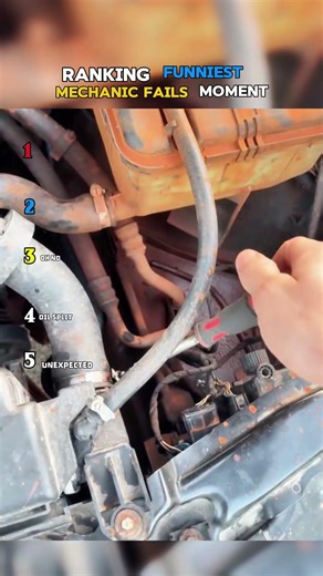 Ranking Funniest Mechanic Fails Moments 🔧😂🚗 | Car Fix Gone Wrong #shorts