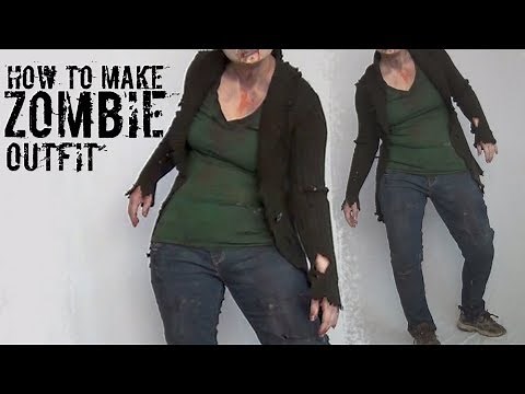 How To Make Zombie Costume Tutorial for Halloween! Ultimate Zombie Makeover Part 2!