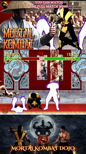 Raiden vs Scorpion - Mortal Kombat (1992)