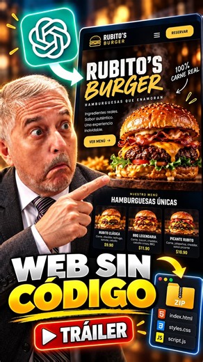ChatGPT creó esta WEB… y hasta me dio el código 😳