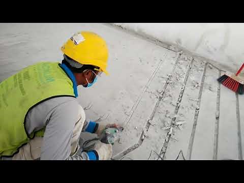 Groove Line Cutting Ramp Slab Concrete