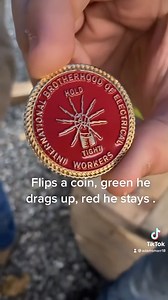 17K views · 51 reactions | Flips his coin to see if he’s draggin or sticking around ⚡ Credits adamsmarr18 #ibew #journeyman #journemanlineman | LineCrate | Facebook