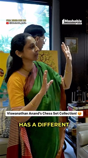 Mashable India | A Fork Media Group Co. on Instagram: "We gatecrashed Viswanathan Anand’s home where @arunalareina showed us their exquisite chess set collection - and it has some gems! 😍 #viswanathananand #chesssetcollection #viswanathananandhome"