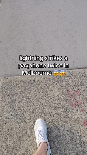 Lightning Strikes Payphone Twice in Melbourne